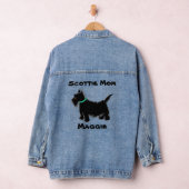Scottie Moeder Zwart Scottie Terriër Naam Personal Denim Jacket (Hangar)