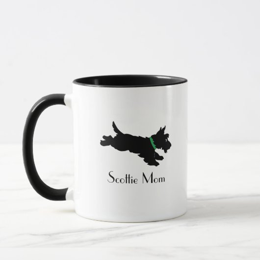 Scottie Mom Fun  Dog Custom Naam Groen Mok (Links)