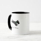 Scottie Mom Fun  Dog Custom Naam Groen Mok (Voorkant links)