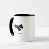 Scottie Mom Fun  Dog Custom Naam Rood Mok (Voorkant links)