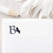 SCOTTIE Monogram B Adreslabels Etiket (Insitu)