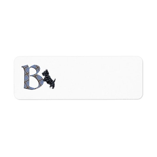 SCOTTIE Monogram B Adreslabels Etiket (Voorkant)