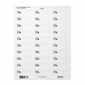 SCOTTIE Monogram B Adreslabels Etiket (Full Sheet)