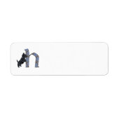 SCOTTIE Monogram H Adresetiketten Etiket (Voorkant)