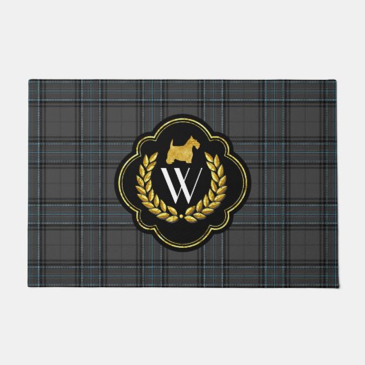 Scottie Monogram op magische schaal Deurmat (Voorkant)