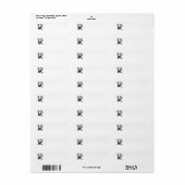 SCOTTIE Monogram R Adreslabels Etiket (Full Sheet)