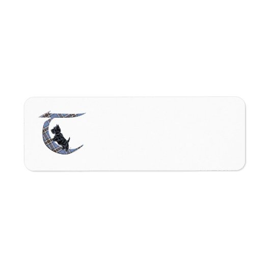 SCOTTIE Monogram T Adreslabels Etiket (Voorkant)