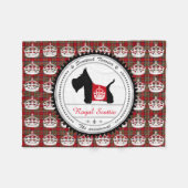 Scottie No 8 Royal Crown Fleece Deken (Voorkant (Horizontaal))