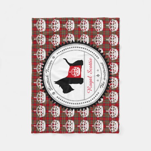 Scottie No 8 Royal Crown Fleece Deken (Voorkant)