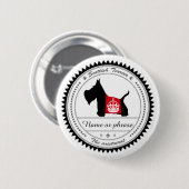 Scottie No 8 Royal Crown Ronde Button 5,7 Cm (Voorkant /achterkant)