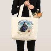 Scottie op het Strand Grote Tote Bag (Voorkant (product))