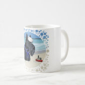 Scottie op het strand koffiemok (Voorkant rechts)