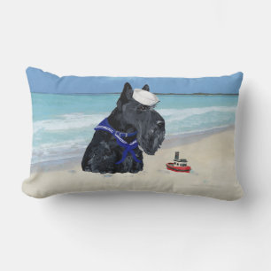 Scottie op het strand kussen