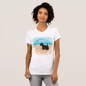 Scottie op het strand met meeuw t-shirt (Voorkant volledig)