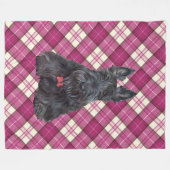Scottie op Tartan Fleece Deken (Voorkant (Horizontaal))