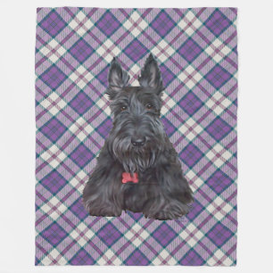 Scottie op Tartan Fleece Deken