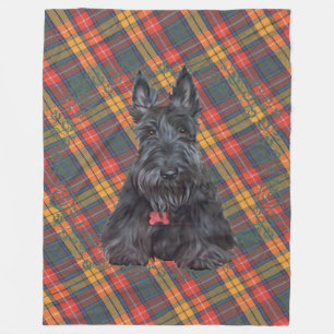 Scottie op Tartan Fleece Deken