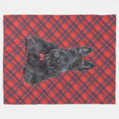 Scottie op Tartan Fleece Deken (Voorkant (Horizontaal))