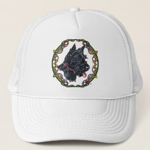 Scottie Portret Keltische Knoopwerk Trucker Pet