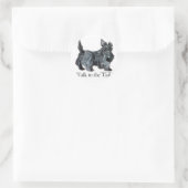 Scottie Praat met de Staart Ronde Sticker (Tas)