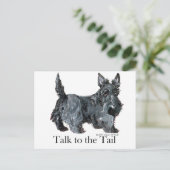 Scottie praat met de Tail Briefkaart (Staand voorkant)