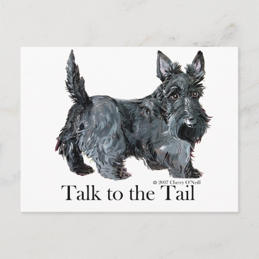 Scottie praat met de Tail Briefkaart (Voorkant)