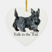 Scottie praat met de Tail Keramisch Ornament (Voorkant)