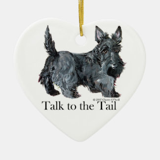 Scottie praat met de Tail Keramisch Ornament