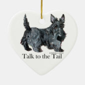 Scottie praat met de Tail Keramisch Ornament (Achterkant)