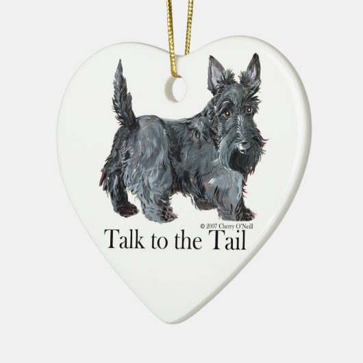 Scottie praat met de Tail Keramisch Ornament (Links)