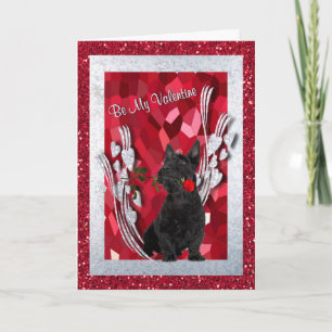 Scottie Puppy Be My Valentijn Wenskaart Feestdagen Kaart