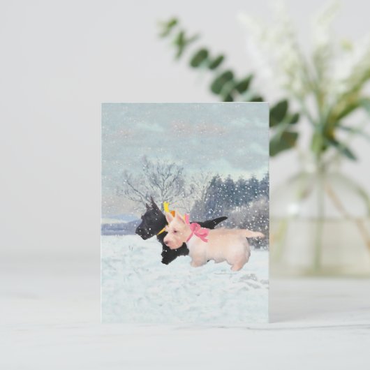 Scottie Pups Briefkaart (Staand voorkant)