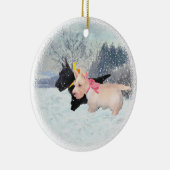 Scottie Pups Keramisch Ornament (Rechts)