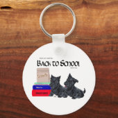 Scottie Pups Terug naar School Sleutelhanger (Voorkant)