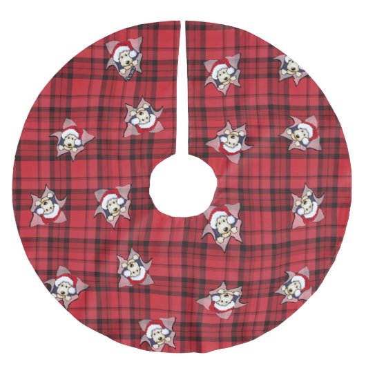 Scottie Red Pset Tree Skirt Kerstboom Rok (Voorkant)