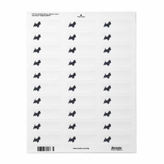 SCOTTIE Return Address Labels (Full Sheet)