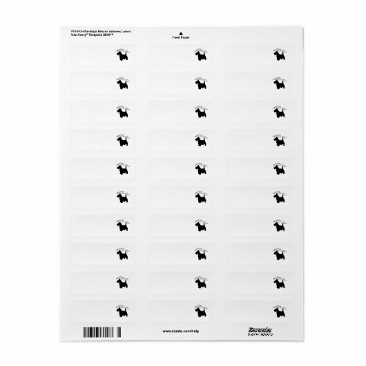SCOTTIE Return Address Labels (Full Sheet)