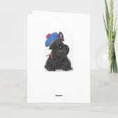 Scottie Schotse rozen verjaardagskaart vriend moed Kaart (Achterkant)