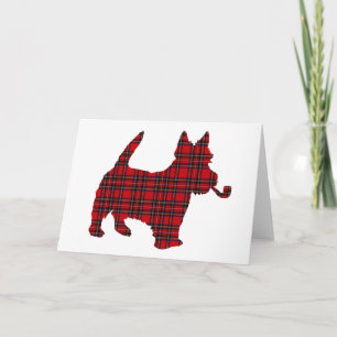 Scottie Scots Terrier Tartan Dog Kaart