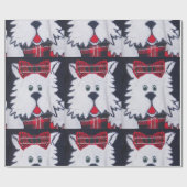 scottie scottish shier dog plaid wrapper paper cadeaupapier (Vlak)