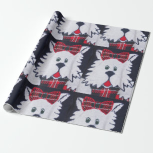 scottie scottish shier dog plaid wrapper paper cadeaupapier