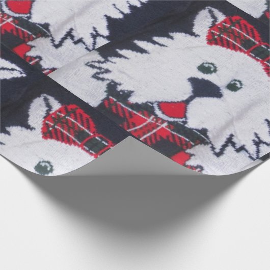 scottie scottish shier dog plaid wrapper paper cadeaupapier (Hoek)