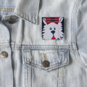 scottie scottish shiper puppy plaid button (In situ)