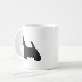 Scottie Scottish Terrier Basic Breed SIlhouette Koffiemok (Voorkant links)