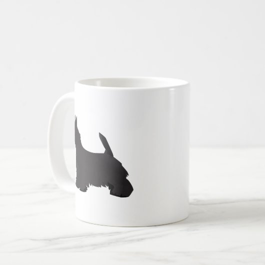 Scottie Scottish Terrier Basic Breed SIlhouette Koffiemok (Voorkant links)