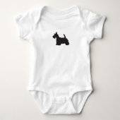 Scottie Scottish Terrier Basic Breed SIlhouette Romper (Voorkant)