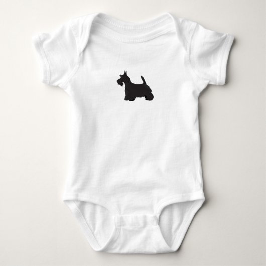 Scottie Scottish Terrier Basic Breed SIlhouette Romper (Voorkant)