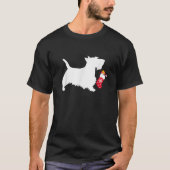 Scottie Scottish Terrier Christmas Stocking Dog   T-shirt (Voorkant)