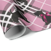 Scottie Scottish Terrier Dog Pink Cadeaupapier (Rol Hoek)