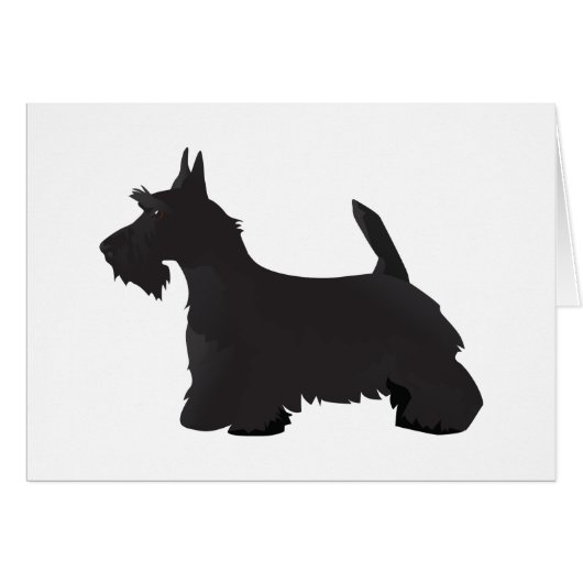 Scottie Scottish Terrier Hondenras Silhouette Card (Voorkant Horizontaal)